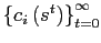 $ \left\{ c_{i}\left( s^{t}\right) \right\} _{t=0}^{\infty}$