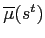 $ \overline{\mu}(s^{t})$