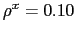 $\rho^x=0.10$