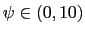 $\psi \in (0,10)$