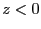 $ z<0$