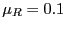 $ \mu_{R}=0.1$