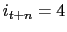 $ i_{t+n}=4$