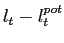 $ l_{t} - l^{pot}_{t}$