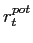 $ r^{pot}_{t}$