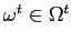$ \omega^{t}\in\Omega^{t}$