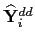 $ \widehat{\mathbf{Y}}_{i}^{dd}$
