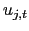 $ u_{j,t}$