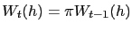 $ W_{t}(h) = \pi W_{t-1}(h)$
