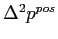 $ \Delta^{2} p_{\;}^{pos}$