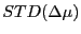 $ STD(\Delta\mu)$