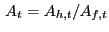 $ \, A_{t} = A_{h,t}/A_{f,t}$