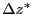 $ \Delta z^{\ast}$
