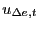 $ u_{\Delta e, t}$