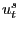 $ u_{t}^{s}$