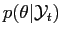 $ p(\theta\vert\mathcal{Y}_{t})$