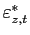 $ \varepsilon_{z,t}^{\ast}$