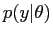 $ p(y\vert\theta)$