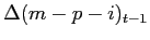 $ \Delta (m-p-i)_{t-1}$