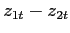 $ z_{1t}-z_{2t}$