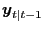 $\displaystyle \boldsymbol{y}_{t\vert t-1}$