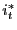 $ i_{t}^{\ast}$