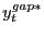 $ y_t^{gap\ast}$