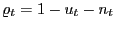 $ \varrho_{t} = 1-u_{t}-n_{t}$