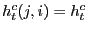 $ h_{t}^{c} (j,i)=h_{t}^{c}$