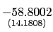 $ \underset{{\small (14.1808)}}{-58.8002}$