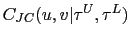 $\displaystyle C_{JC}(u,v\vert\tau^{U},\tau^{L})$