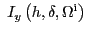 $ \ I_{y}\left( h,\delta,{\Omega}^{\mathrm{i}}\right) $