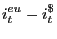 $ i_{t} ^{eu_{} } -i_{t} ^{\$ _{} } $