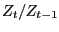 $ Z_{t}/Z_{t-1}$