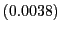 $ (0.0038)$