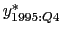 $ y_{1995:Q4}^{*}$