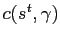 $ c(s^{t}, \gamma)$