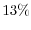  13\%