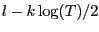 l-k\log (T)/2