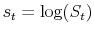  s_t=\log(S_t)