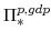\displaystyle \Pi^{p,gdp}_{\ast} 