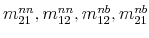  m_{21}^{nn},m_{12}% ^{nn},m_{12}^{nb},m_{21}^{nb}