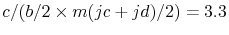  c/(b/2\times m(jc+jd)/2)=3.3 