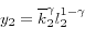 \begin{displaymath} y_2 =\overline k _2^\gamma l_2^{1-\gamma } \end{displaymath}