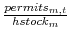  \frac{permits_{m,t}}{hstock_{m}}