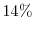  14\%