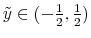  \tilde{y}\in(-\frac{1}{2}% ,\frac{1}{2})
