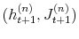  (h_{t+1}^{(n)},J_{t+1}^{(n)})