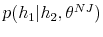 p(h_{1}\vert h_{2},\theta^{NJ})