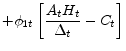 \displaystyle + \phi_{1t} \left[\frac{A_{t} H_{t}}{\Delta _{t}} - C_{t}\right]